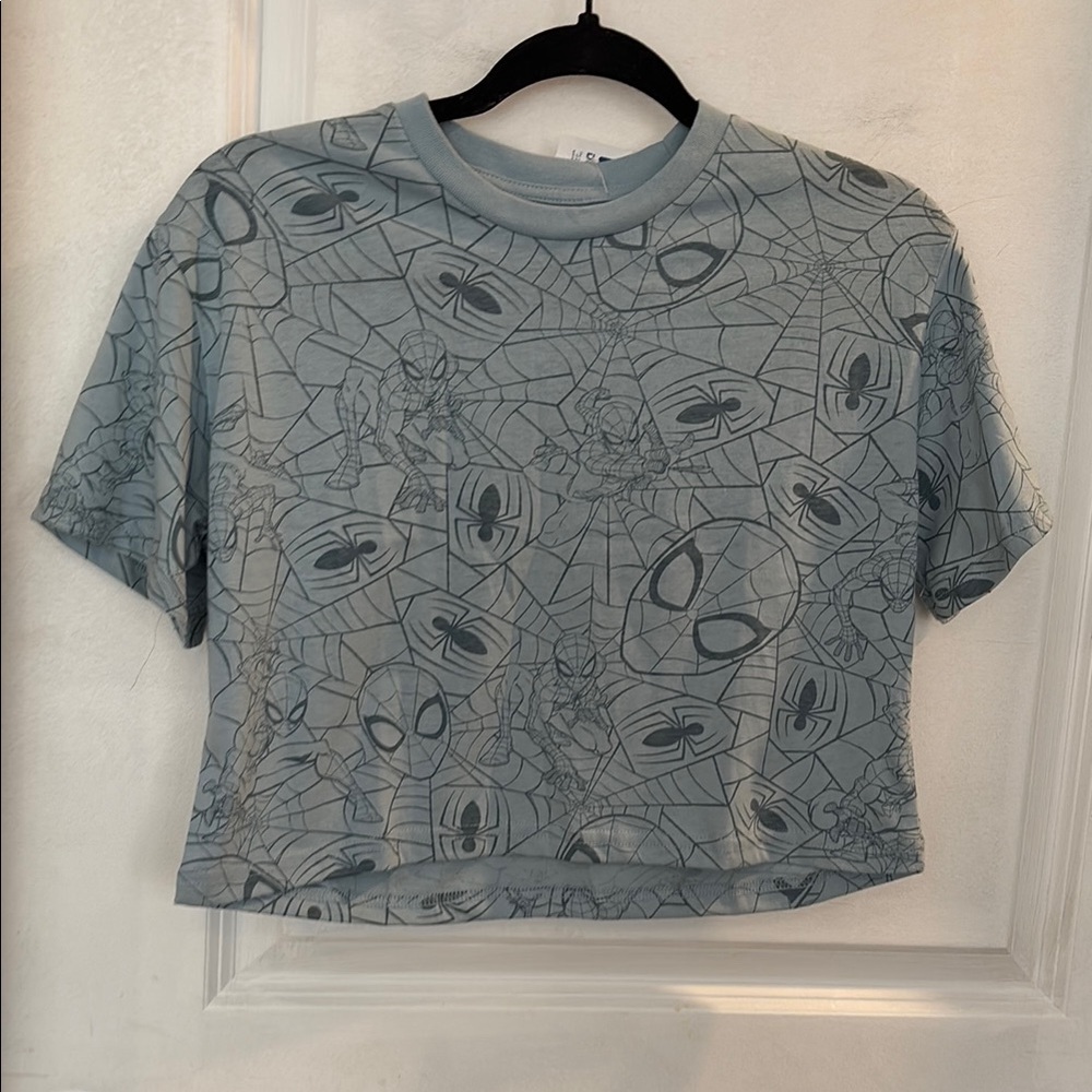 Spider-Man Graphic Women's Top in Gray - Picture 1 of 2